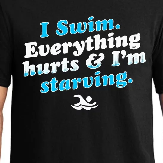 I Swim Funny Swimmer Quote Pajama Set