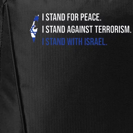 I Stand For Peace.I Stand With Israel Design City Backpack