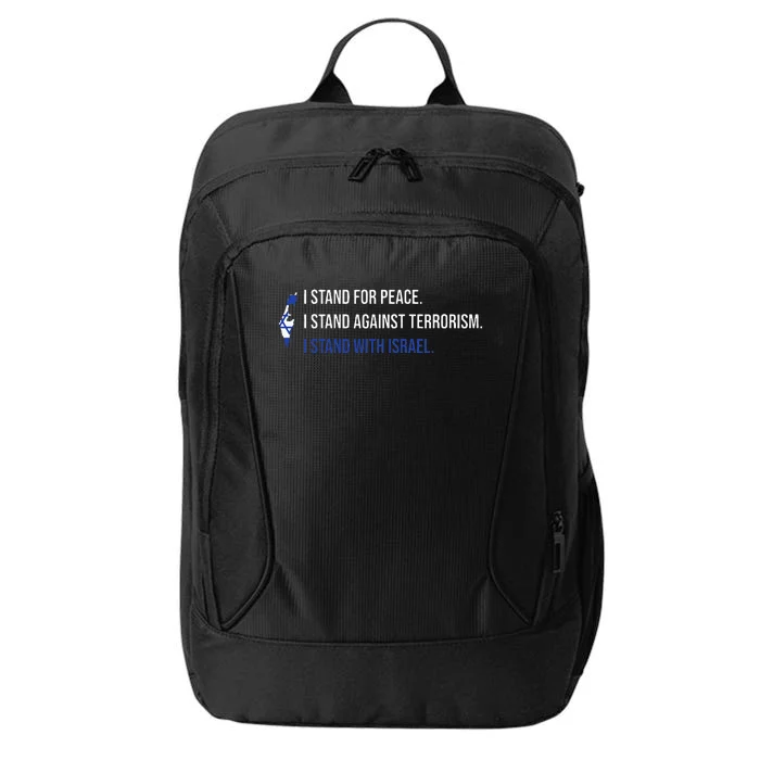 I Stand For Peace.I Stand With Israel Design City Backpack