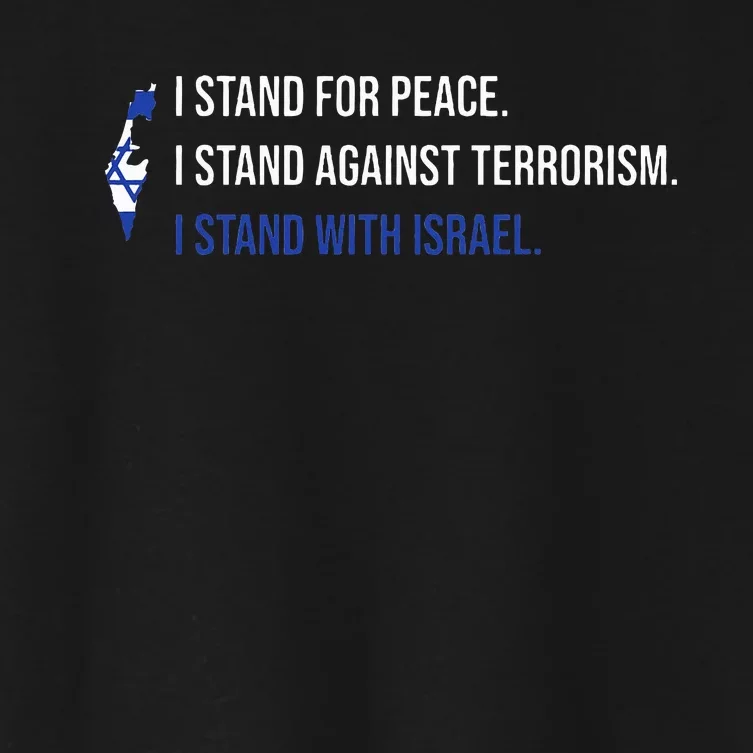 I Stand For Peace.I Stand With Israel Design Women's Crop Top Tee