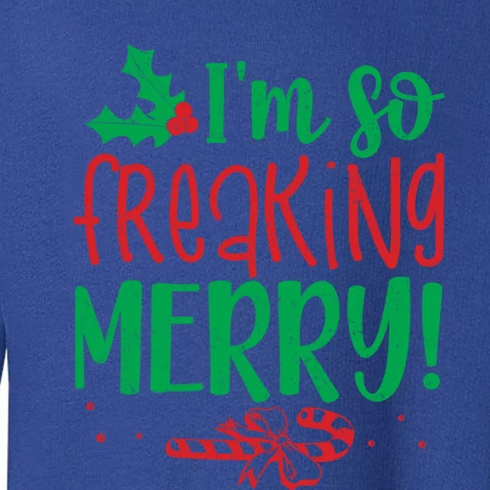 IM So Freaking Merry Funny Christmas Holiday Party Meaningful Gift Toddler Sweatshirt