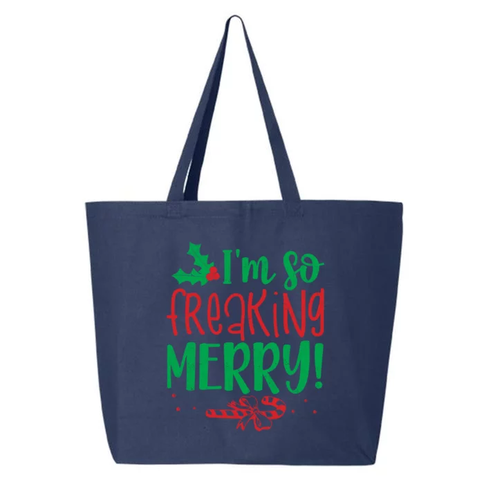 IM So Freaking Merry Funny Christmas Holiday Party Meaningful Gift 25L Jumbo Tote