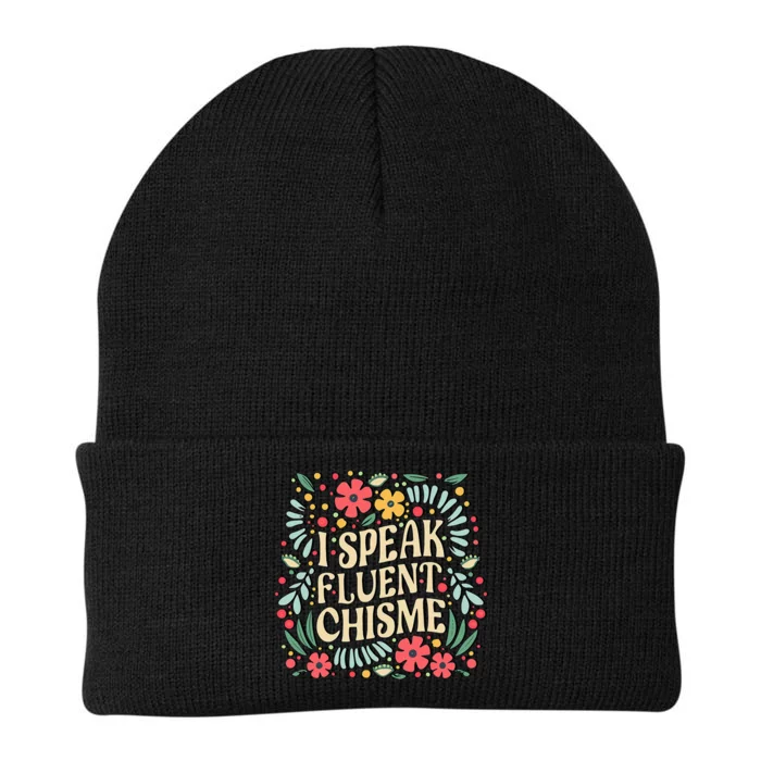 I Speak Fluent Chisme Funny Spanish Gossip Latina Chismosa Knit Cap Winter Beanie