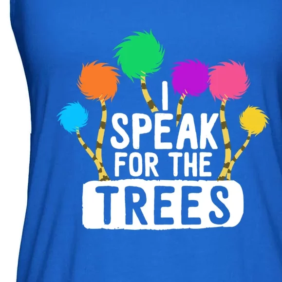 I Speak For The Tree Earth Day Inspiration Hippie Funny Gift Ladies Essential Flowy Tank