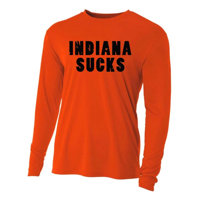 Indiana Sucks Funny State Rivalry Cooling Performance Long Sleeve Crew