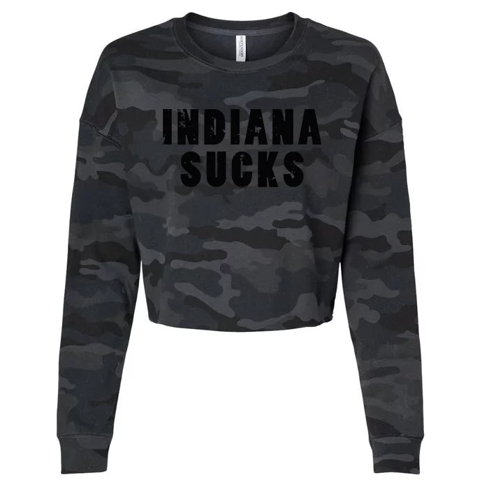 Indiana Sucks Funny State Rivalry Cropped Pullover Crew