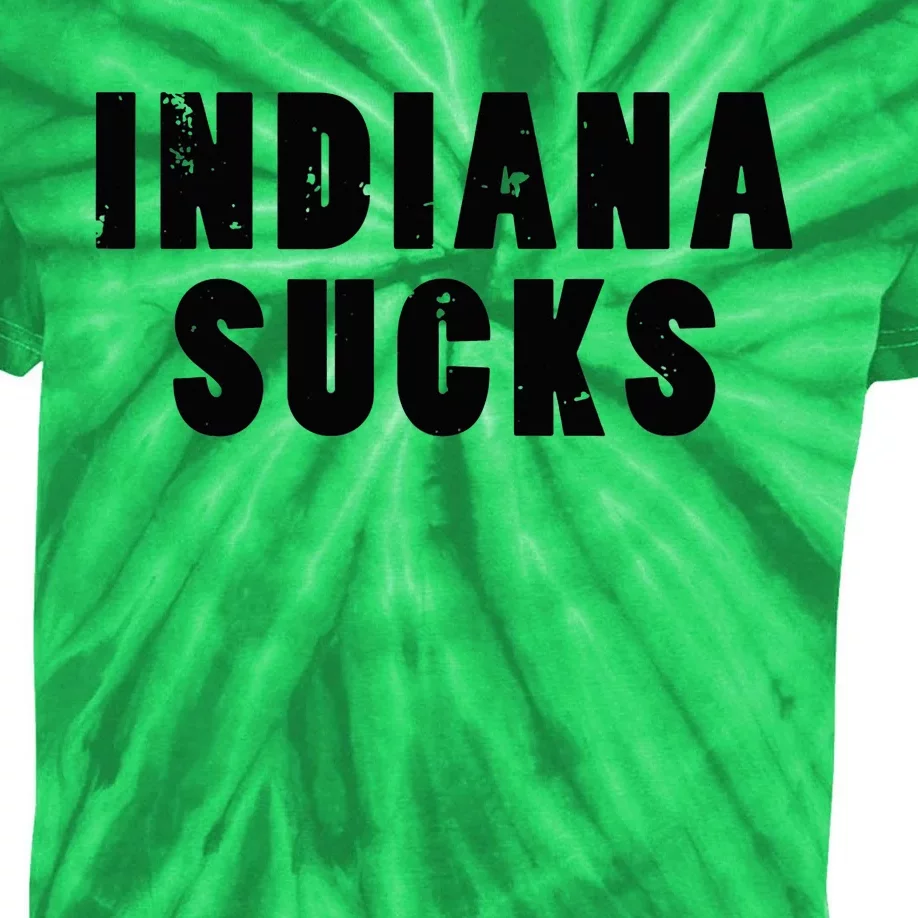 Indiana Sucks Funny State Rivalry Kids Tie-Dye T-Shirt