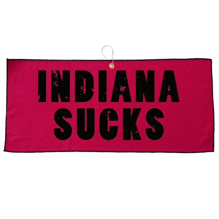 Indiana Sucks Funny State Rivalry Large Microfiber Waffle Golf Towel