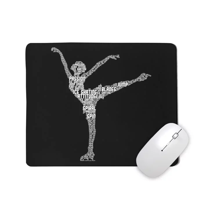 Ice Skating Figure Skater Wo Girls Mousepad