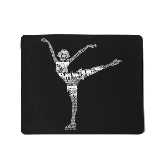 Ice Skating Figure Skater Wo Girls Mousepad