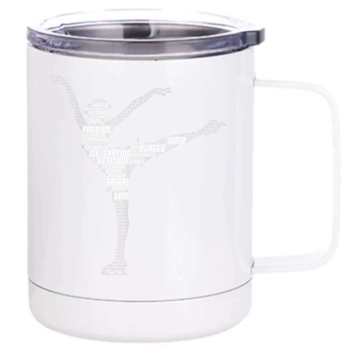 Ice Skating Figure Skater Wo Girls Front & Back 12oz Stainless Steel Tumbler Cup