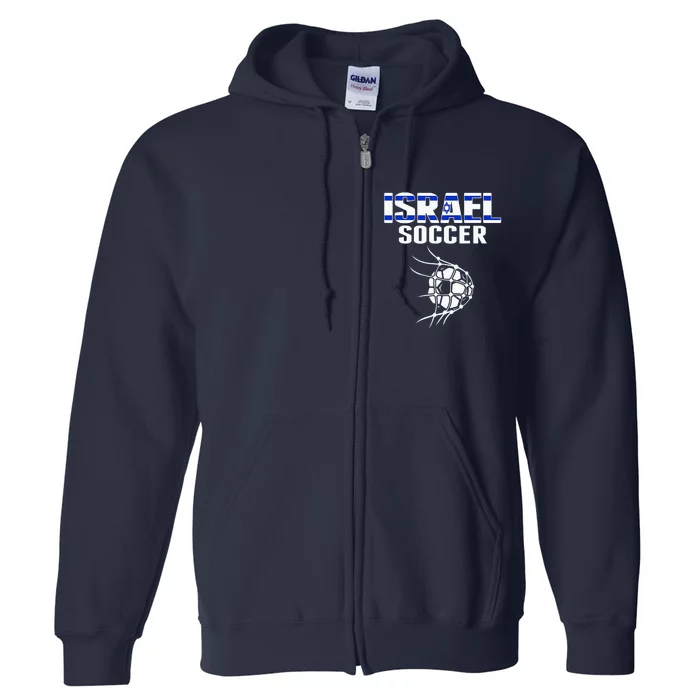 Israel Soccer Fans Jersey Support Israeli Full Zip Hoodie