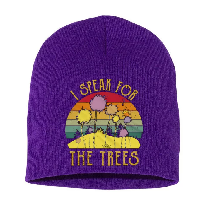 I Speak For The Trees Retro Movie Vintage Gift Idea Short Acrylic Beanie