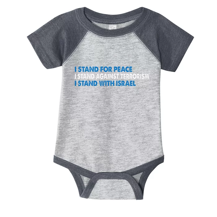 I stand for Peace I stand against terrorism Infant Baby Jersey Bodysuit