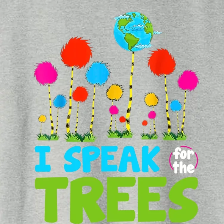 I Speak For Trees Earth Day Save Earth Inspiration Hippie Gift Women's Crop Top Tee