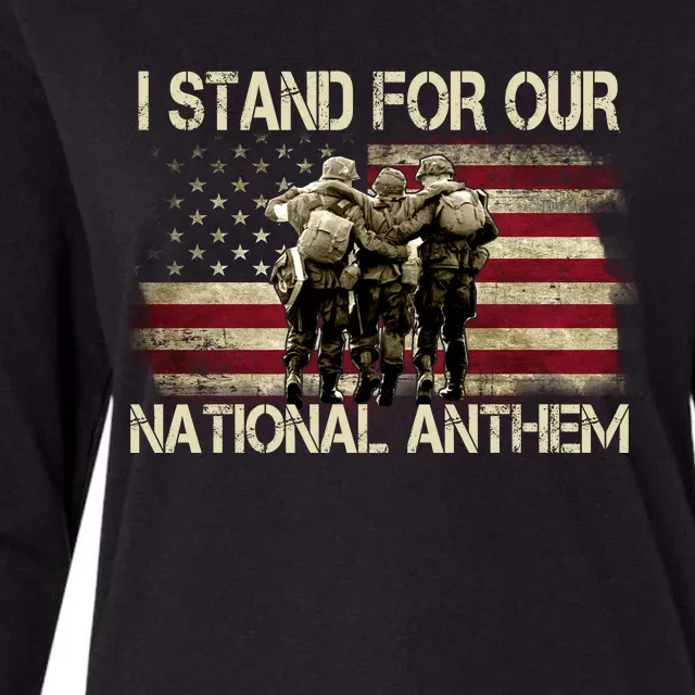 I Stand For Our National Anthem Womens Cotton Relaxed Long Sleeve T-Shirt