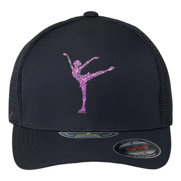 Ice Skating Figure Skater Girls Wo Flexfit Unipanel Trucker Cap