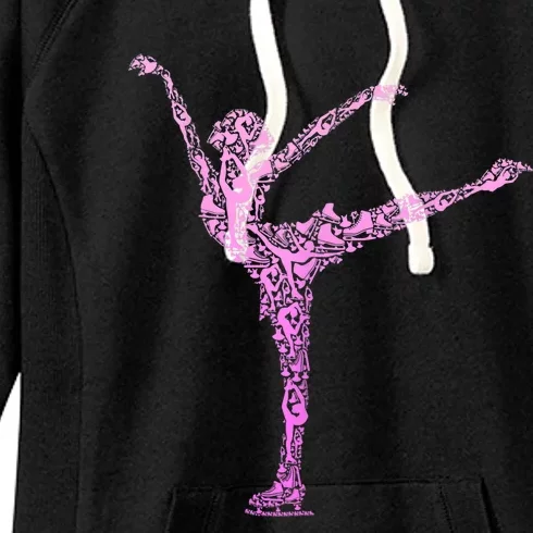 Ice Skating Figure Skater Girls Wo Women's Fleece Hoodie