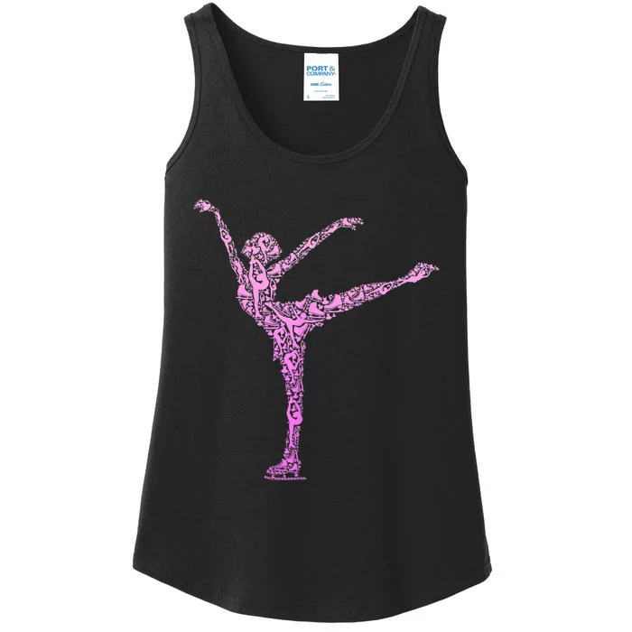 Ice Skating Figure Skater Girls Wo Ladies Essential Tank