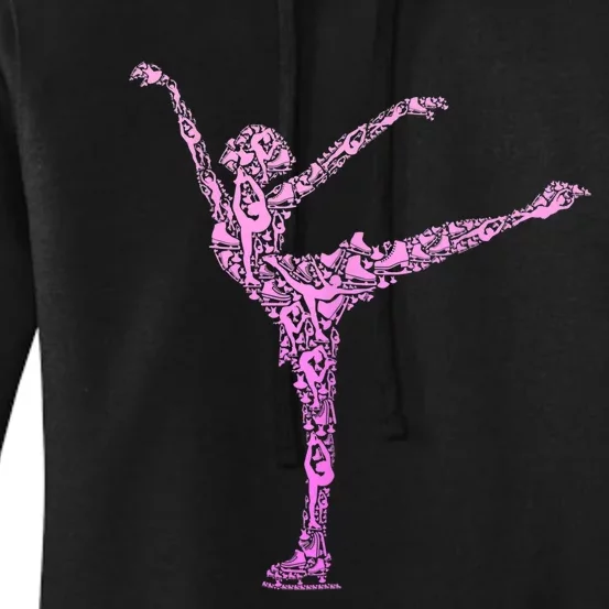 Ice Skating Figure Skater Girls Wo Women's Pullover Hoodie