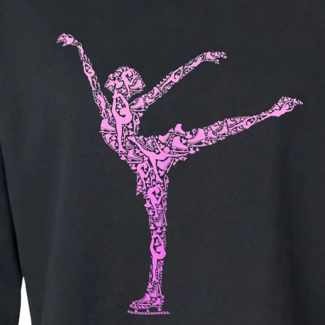 Ice Skating Figure Skater Girls Wo Cropped Pullover Crew