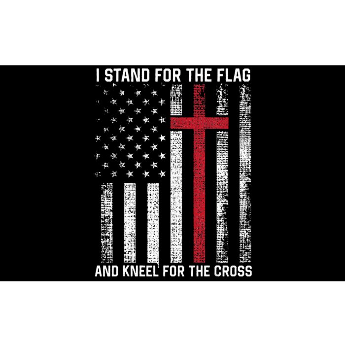 I Stand for the Flag and Kneel for the Cross USA Christian Bumper Sticker