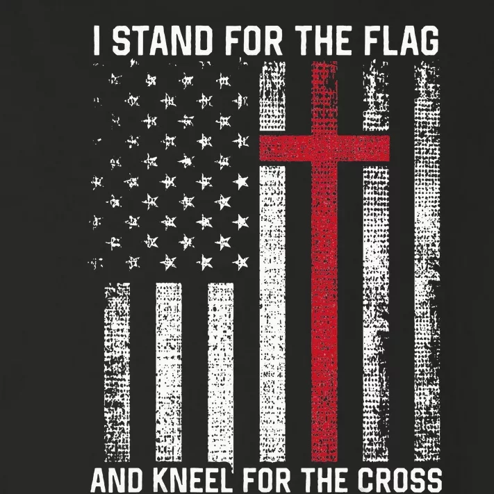 I Stand for the Flag and Kneel for the Cross USA Christian Toddler Long Sleeve Shirt