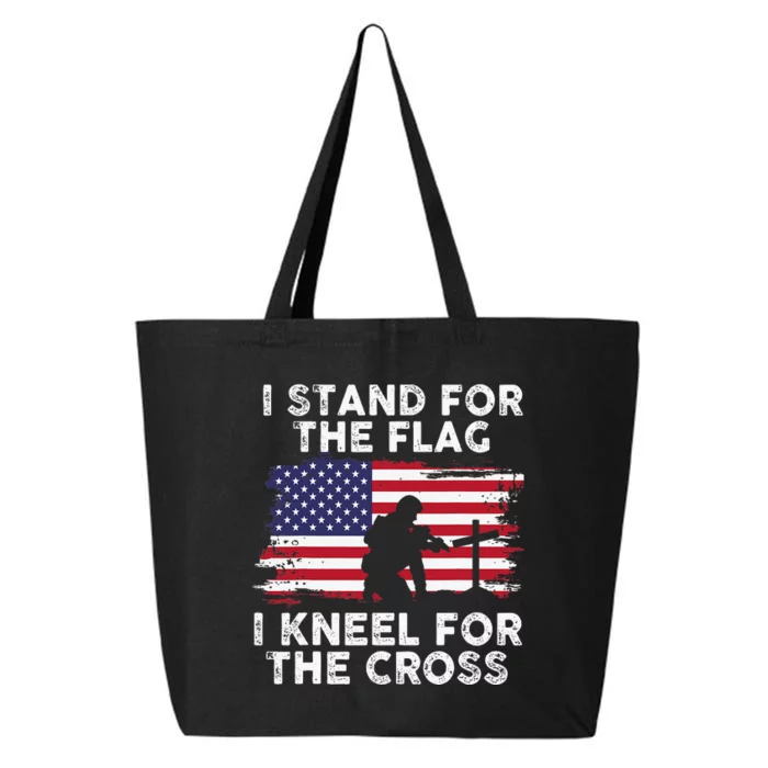 I Stand For The Flag Memorial Day Never Forget Veteran 25L Jumbo Tote