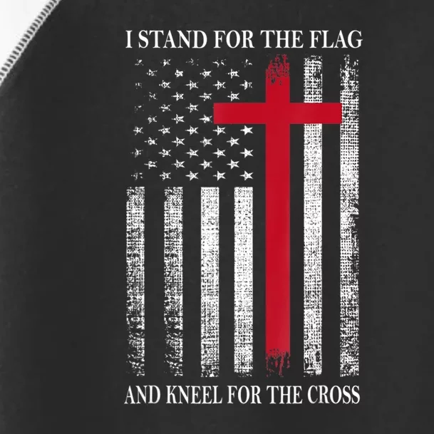 I Stand For The Flag And Kneel For The Cross Shirts Usa Flag Toddler Fine Jersey T-Shirt