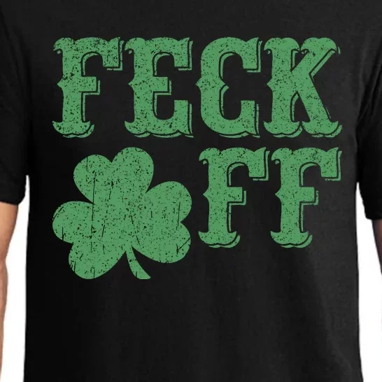 Irish Shamrock Feck Off Shamrock St. Patrick's Day Pajama Set