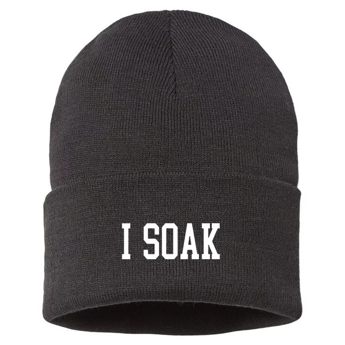 I Soak Funny Big Fan Sustainable Knit Beanie