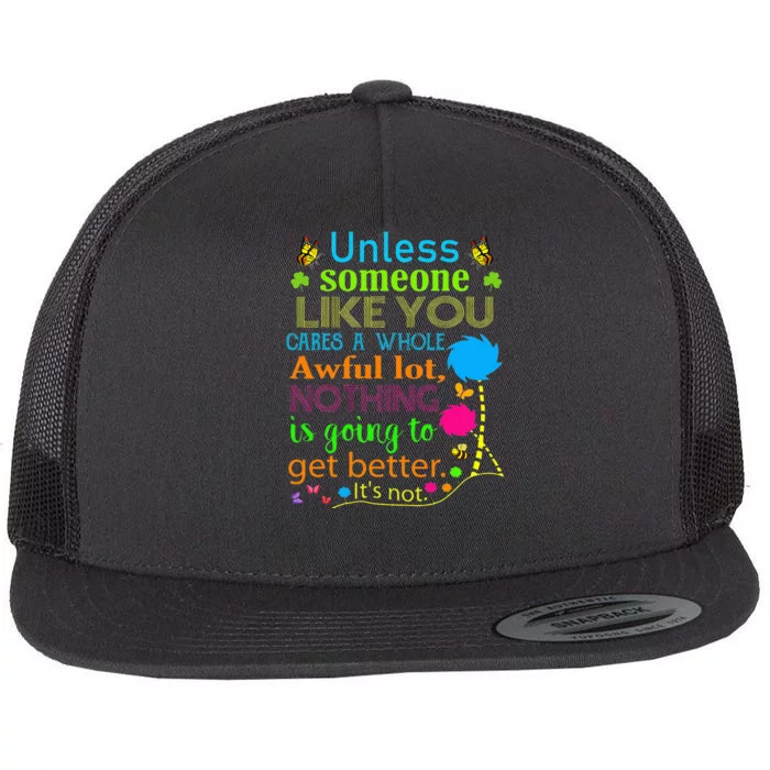 I Speak For Trees Earth Day Save Earth Inspiration Hippie Flat Bill Trucker Hat