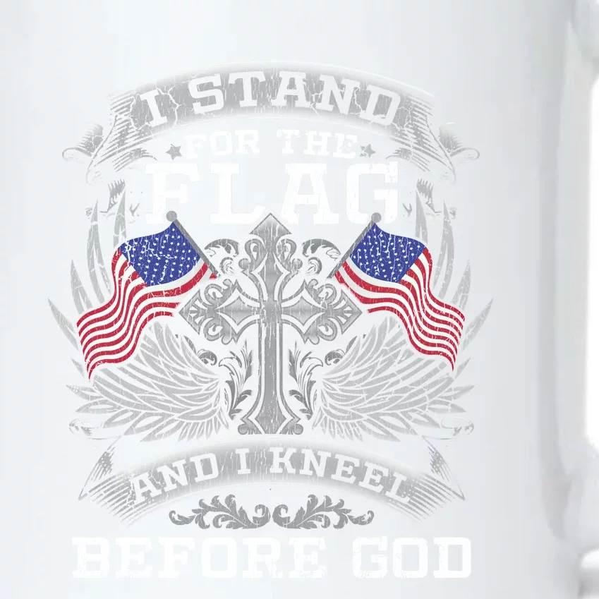 I Stand For The Flag And I Kneel Before God Gift Black Color Changing Mug