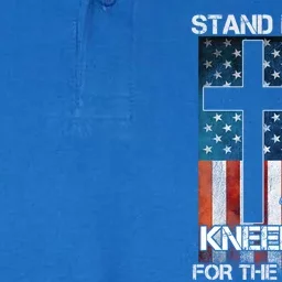 I Stand For The Flag And Kneel For The Cross Meaningful Gift Softstyle Adult Sport Polo