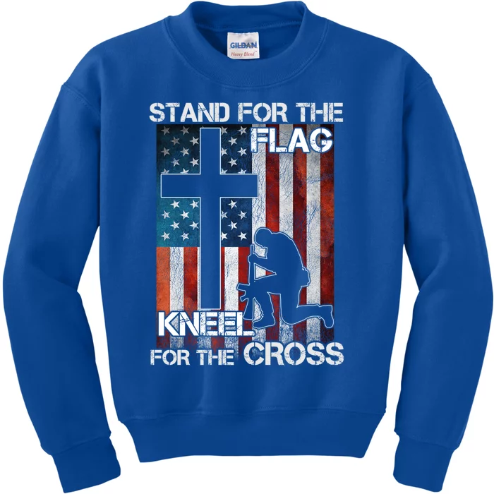 I Stand For The Flag And Kneel For The Cross Meaningful Gift Kids Sweatshirt