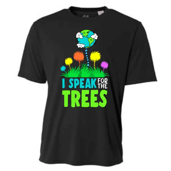 I Speak For Trees Earth Day Save Earth Inspiration Hippie Cooling Performance Crew T-Shirt