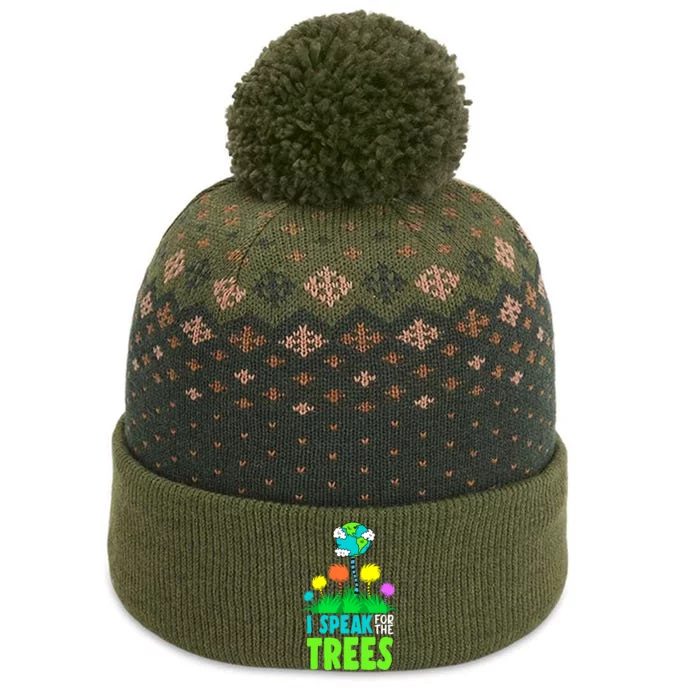 I Speak For Trees Earth Day Save Earth Inspiration Hippie The Baniff Cuffed Pom Beanie