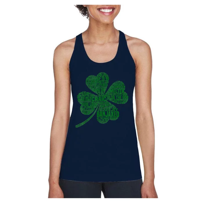 Irish Slang For Paddy Eire Shamrock Women's Racerback Tank