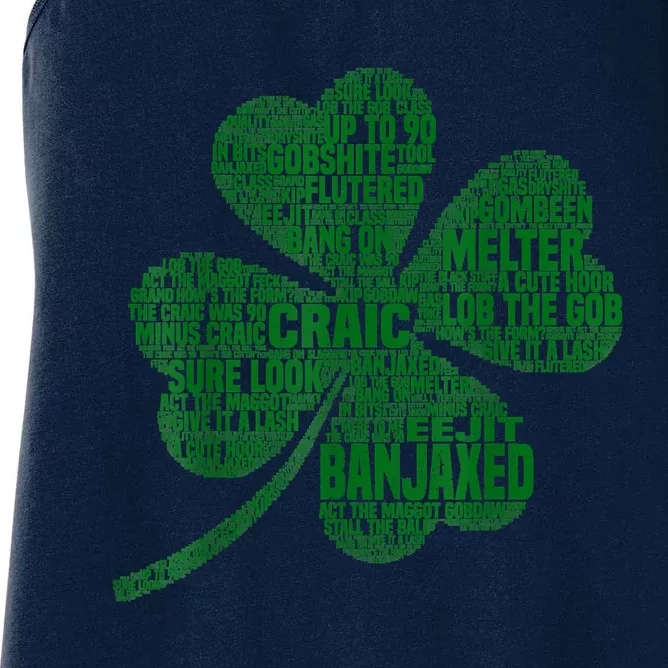 Irish Slang For Paddy Eire Shamrock Women's Racerback Tank