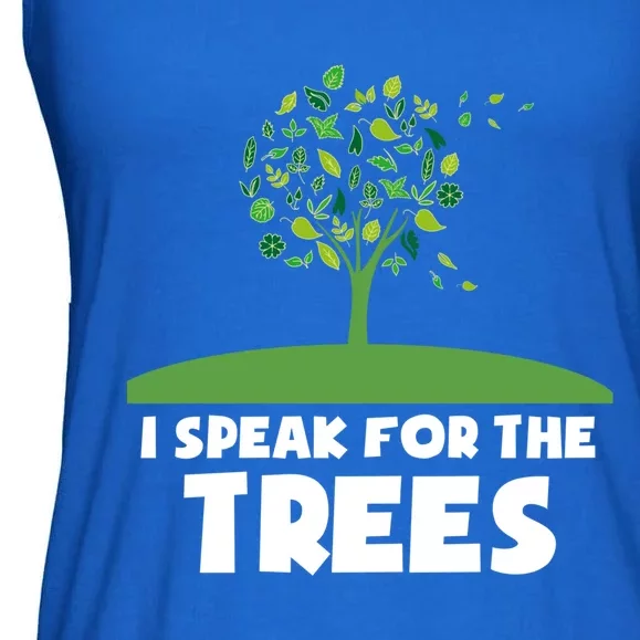 I Speak For The Trees Gift Earth Day Hippie Day Inspiration Gift Ladies Essential Flowy Tank