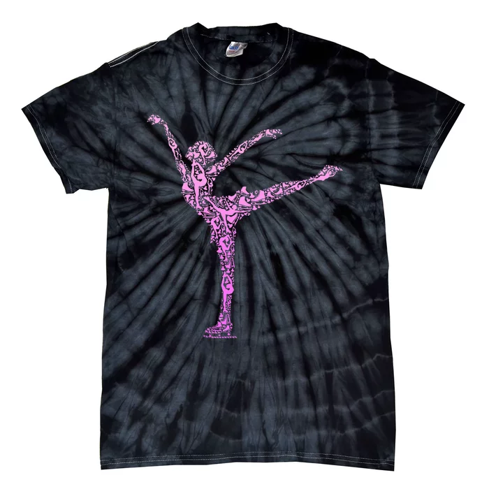 Ice Skating Figure Skater Tie-Dye T-Shirt