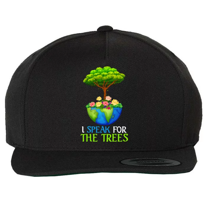 I Speak For The Trees 50th Anniversary Earth Day 2020 Cute Gift Wool Snapback Cap