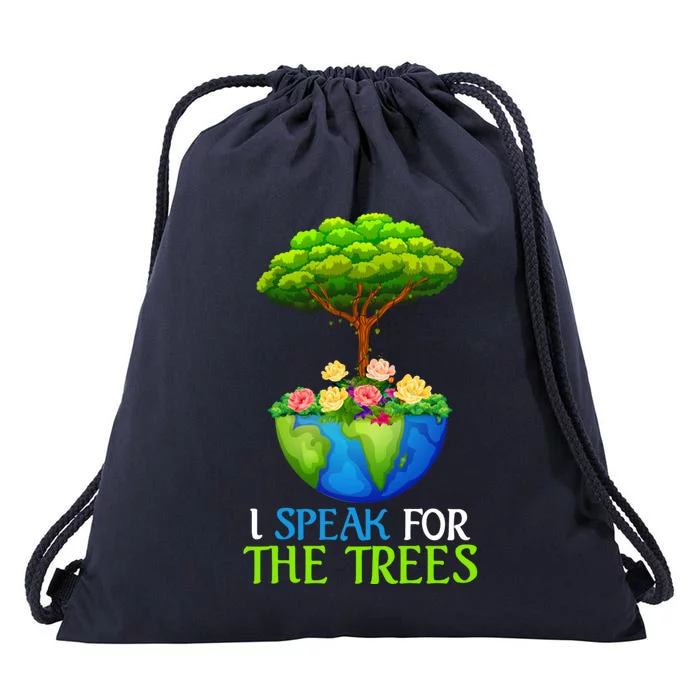 I Speak For The Trees 50th Anniversary Earth Day 2020 Cute Gift Drawstring Bag