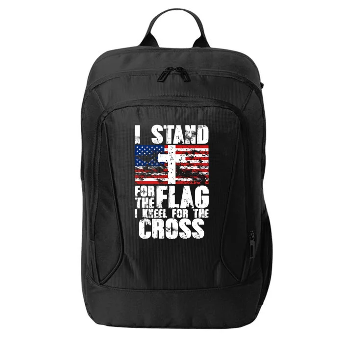 I Stand For The National Anthem Cross Us Flag Great Gift City Backpack