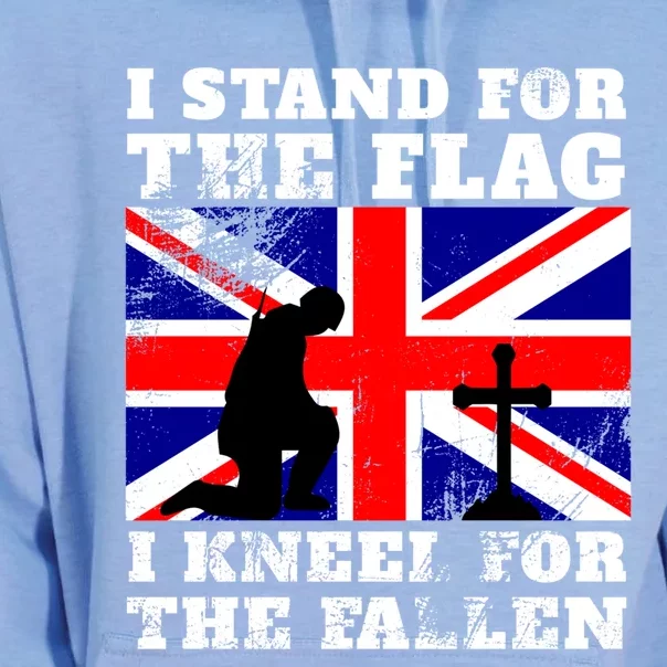 I Stand For The Flag I Kneel For The Fallen Union Jack Cute Gift Unisex Surf Hoodie