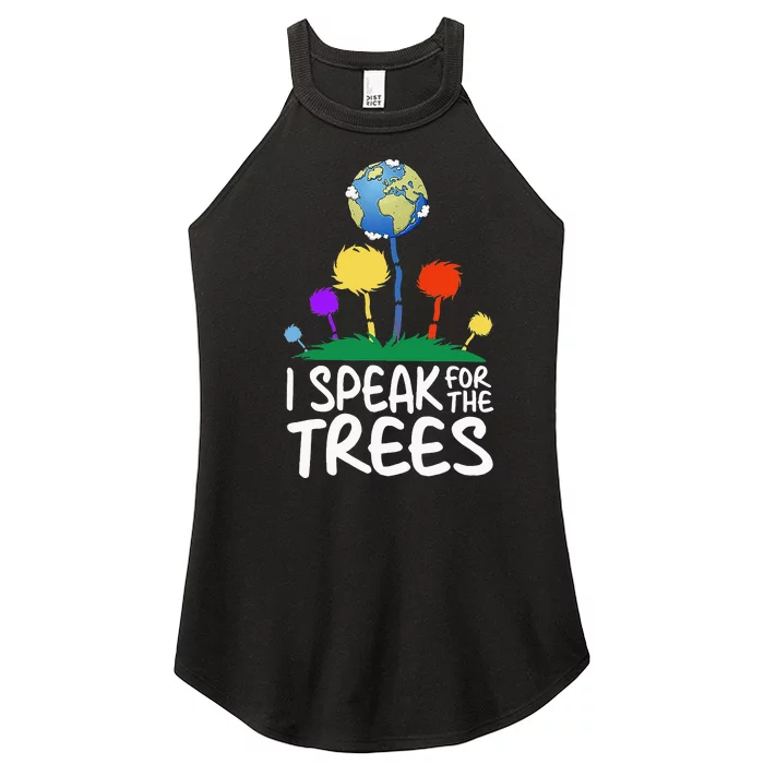 I Speak For Trees Earth Day Save Earth Inspiration Hippie Women’s Perfect Tri Rocker Tank