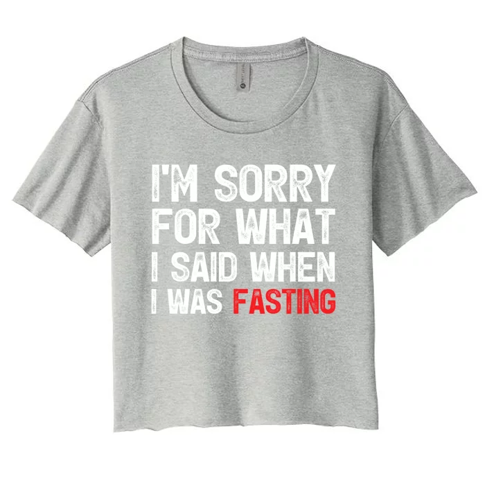 I'm Sorry For What I Said When I Was Fasting Muslim Ramadan Gift Women's Crop Top Tee