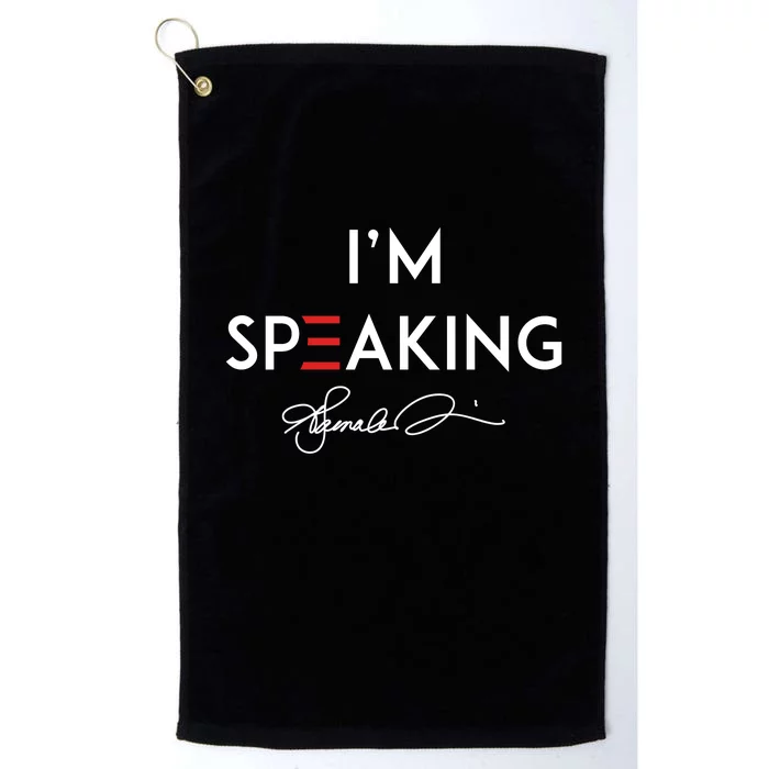 IM Speaking Female Empowerment Phrase Platinum Collection Golf Towel