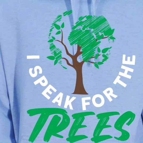 I Speak For The Trees Earth Day Love Cool Gift Unisex Surf Hoodie