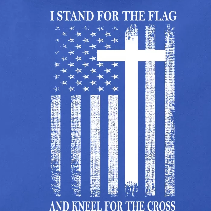 I Stand For The Flag And Kneel For The Cross Usa Flag Zip Tote Bag